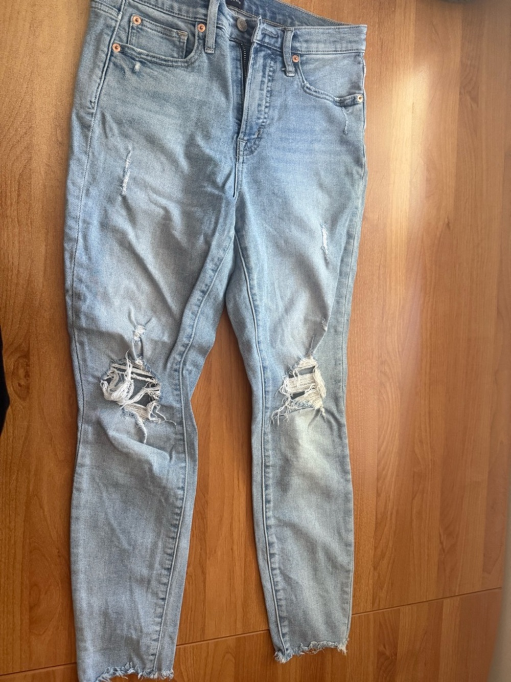 GAP Light Blue Distressed Skinny Jeans